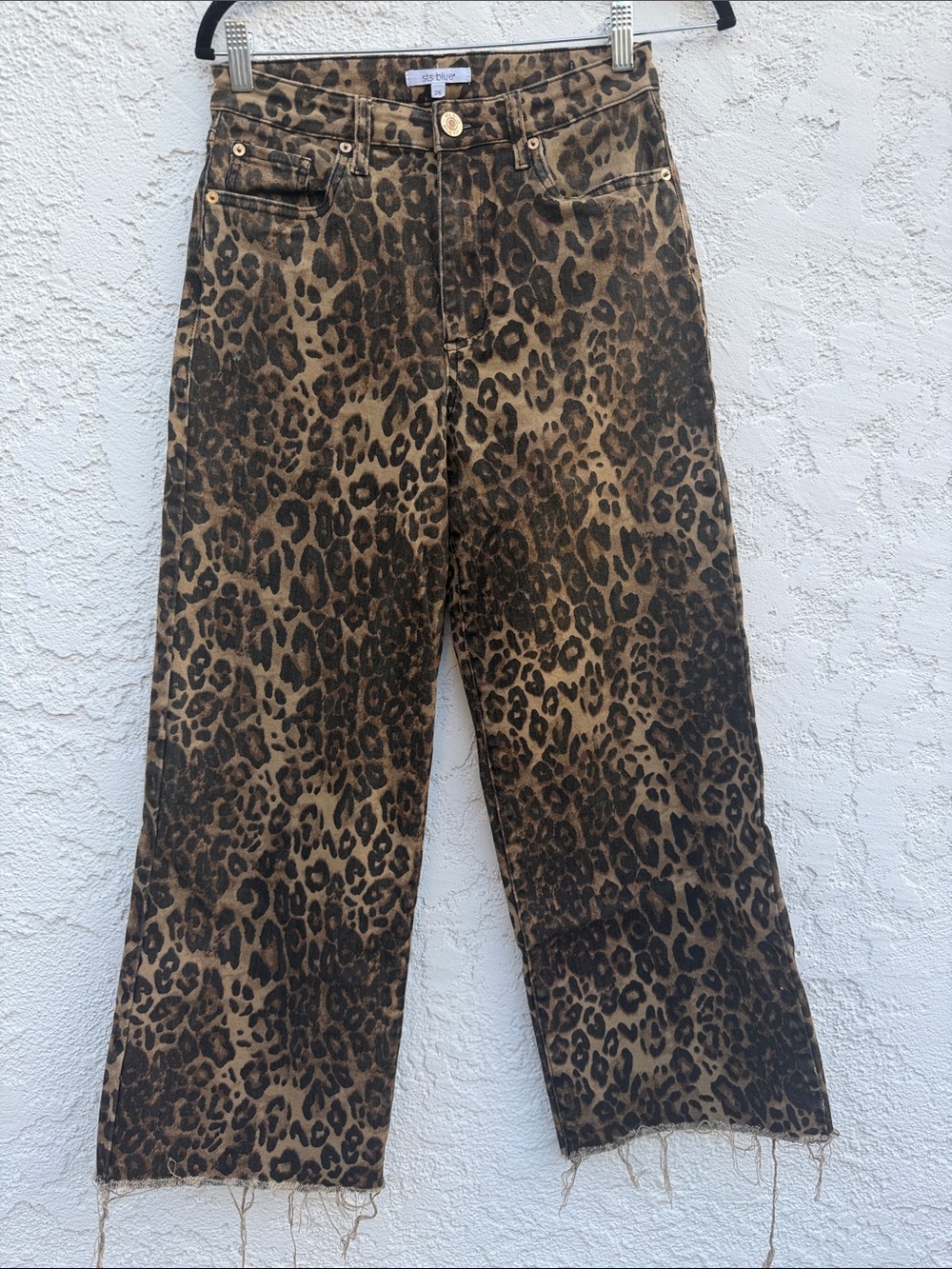 STS Blue Sabrina Ultra High Rise Leopard Print Jeans - Brown Animal Print Pants